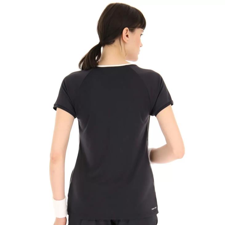 Women Lotto 204N927 All Black Squadra W II Tee Pl