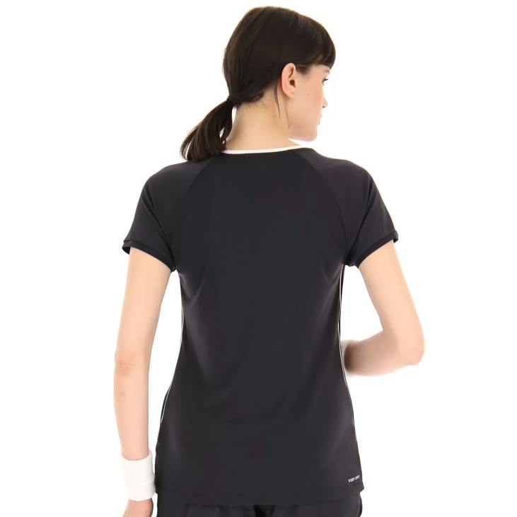 Women Lotto 204N927 All Black Squadra W II Tee Pl