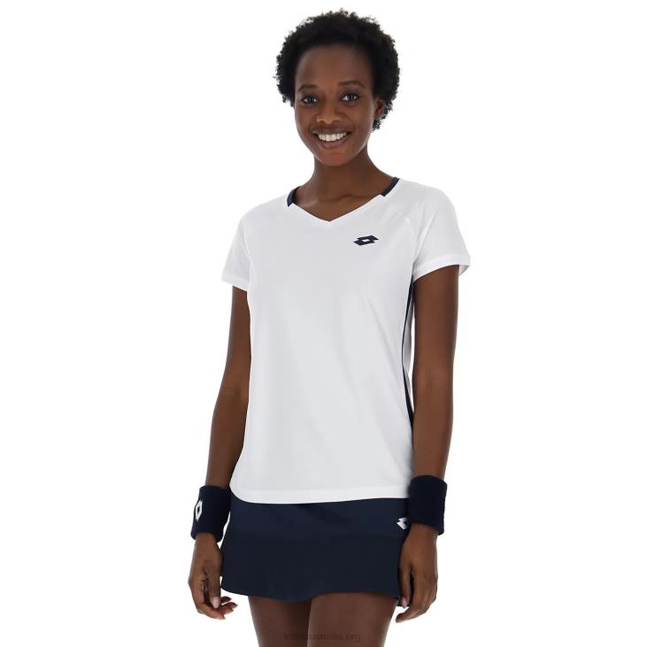 Women Lotto 204N933 Bright White Squadra W II Tee Pl