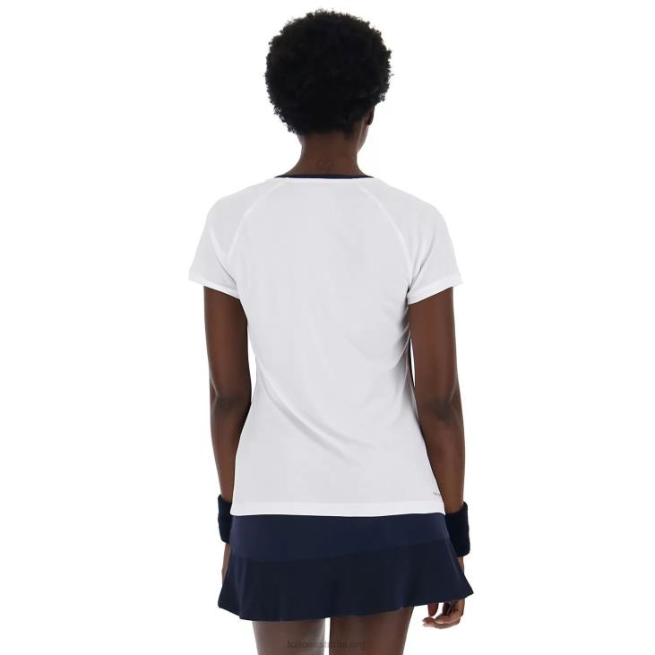 Women Lotto 204N933 Bright White Squadra W II Tee Pl