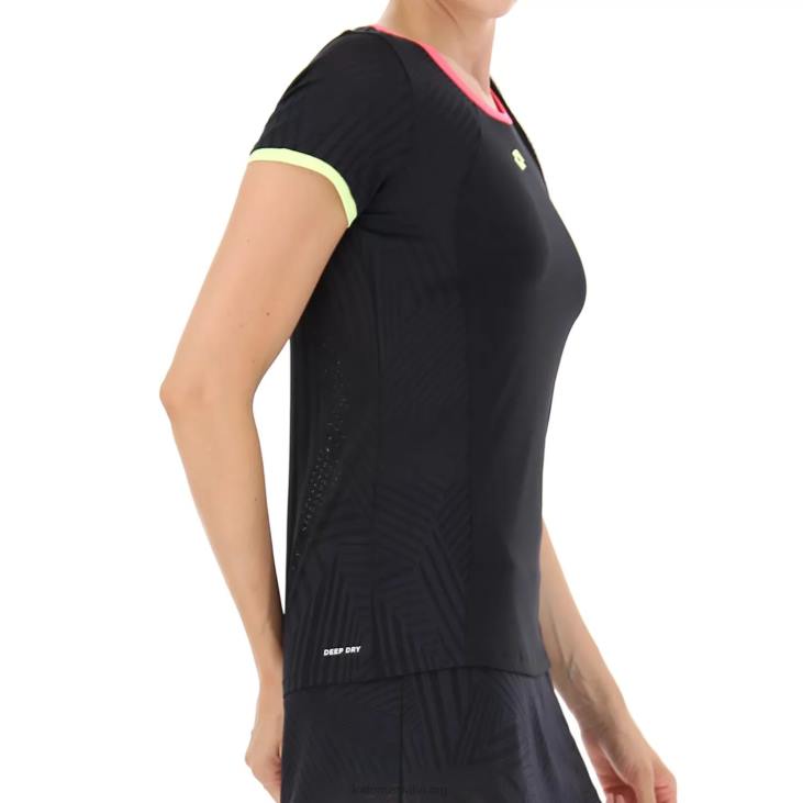 Women Lotto 204N934 All Black Superrapida W V Tee Pl