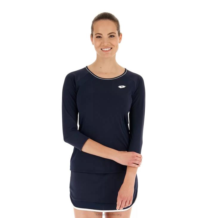 Women Lotto 204N938 Navy Blue Squadra W Tee Ls Pl