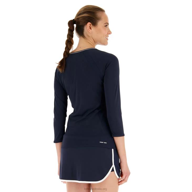 Women Lotto 204N938 Navy Blue Squadra W Tee Ls Pl