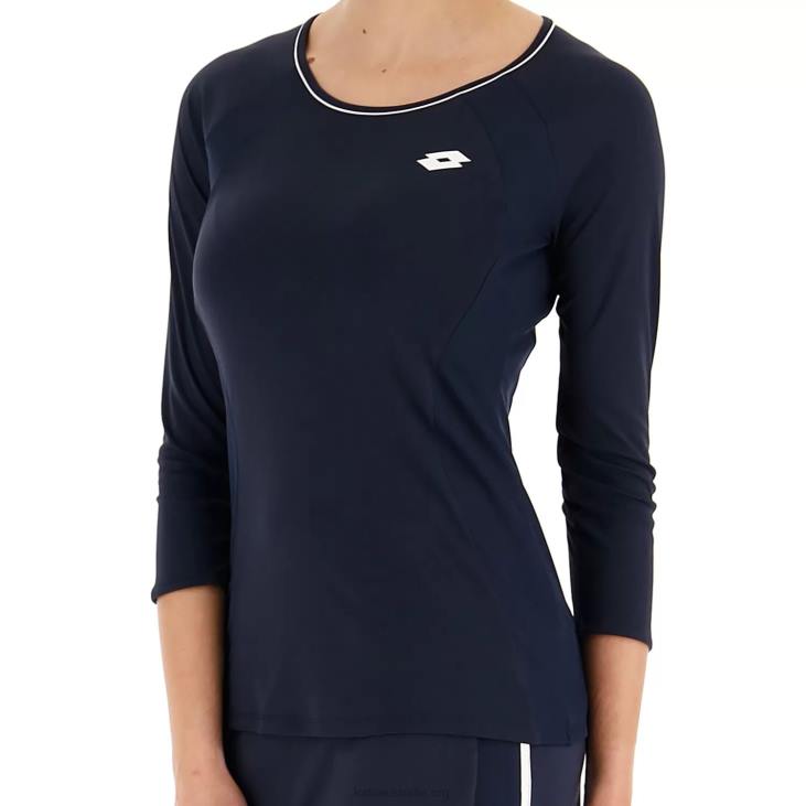 Women Lotto 204N938 Navy Blue Squadra W Tee Ls Pl