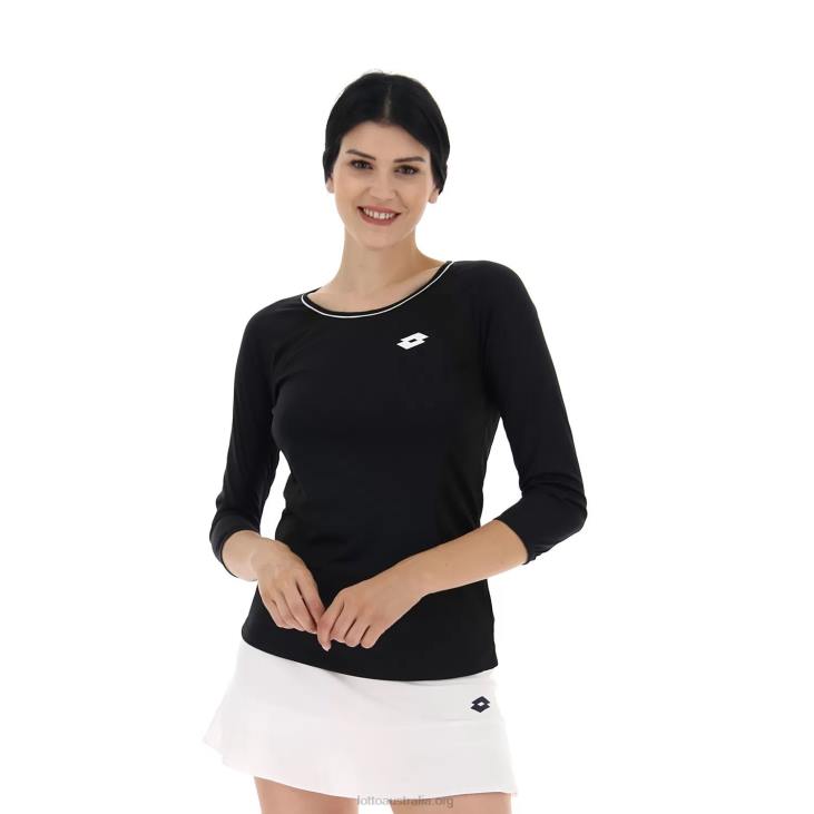 Women Lotto 204N939 All Black Squadra W Tee Ls Pl