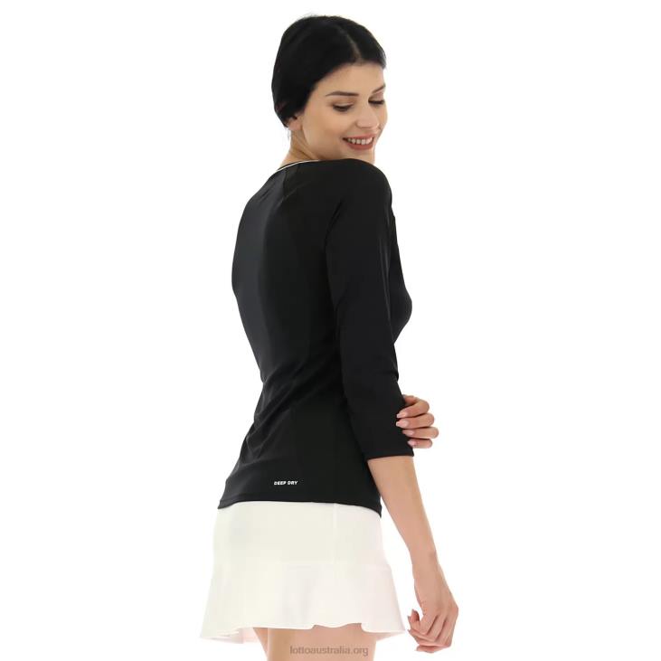 Women Lotto 204N939 All Black Squadra W Tee Ls Pl