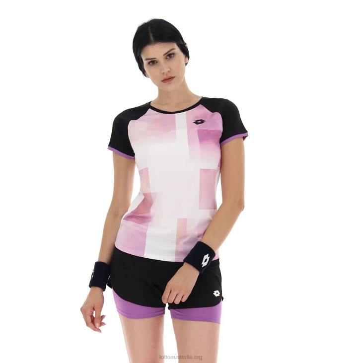 Women Lotto 204N941 Bright White/Bellflower Top Ten W III Tee Prt1 Pl