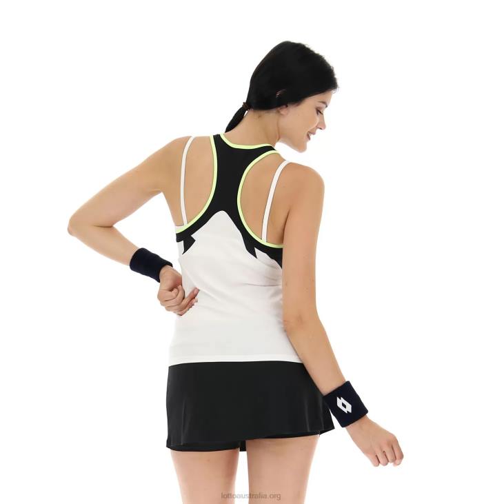 Women Lotto 204N975 Bright White/All Black Top Ten W III Tank Prt2 Pl