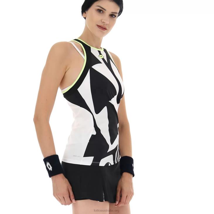 Women Lotto 204N975 Bright White/All Black Top Ten W III Tank Prt2 Pl