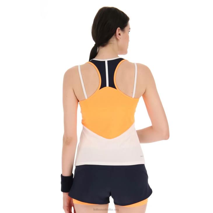 Women Lotto 204N986 Bright White/Orange Beat Top W IV Tank 1