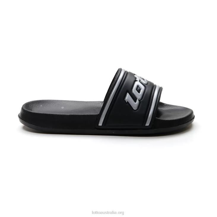 Women Lotto 204N812 All Black/Silver Metal 2 Midway IV Slide W