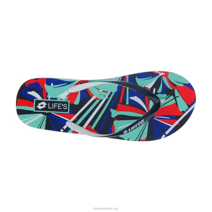 Women Lotto 204N816 All Black/All White/Green Cabbage Hiva Flip W