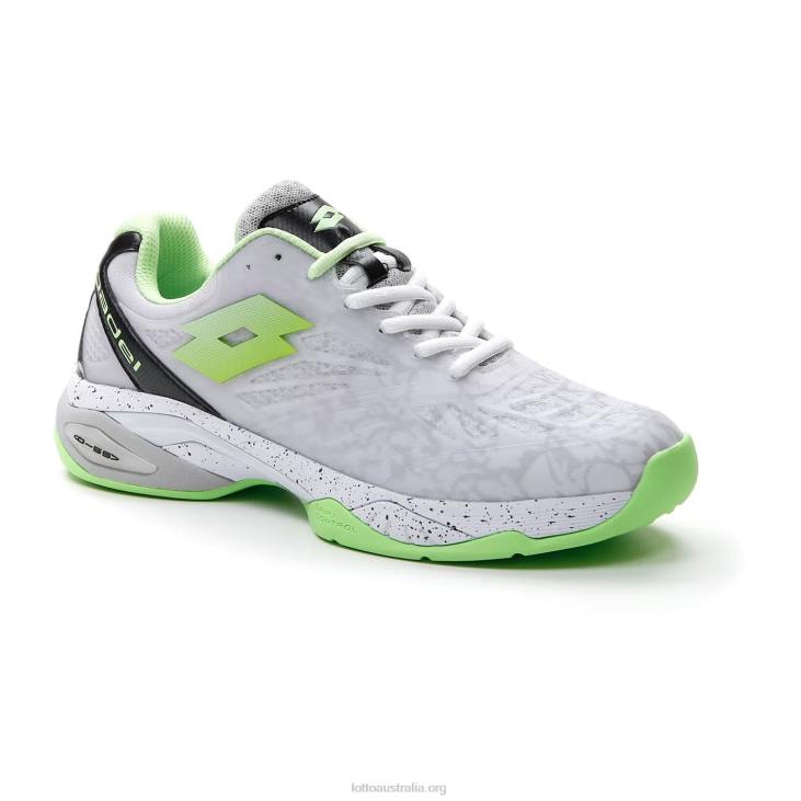 Women Lotto 204N778 All White/Green Apple Neo Superrapida 200 III W