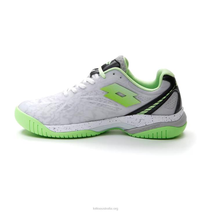 Women Lotto 204N778 All White/Green Apple Neo Superrapida 200 III W