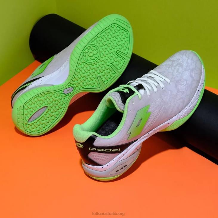 Women Lotto 204N778 All White/Green Apple Neo Superrapida 200 III W