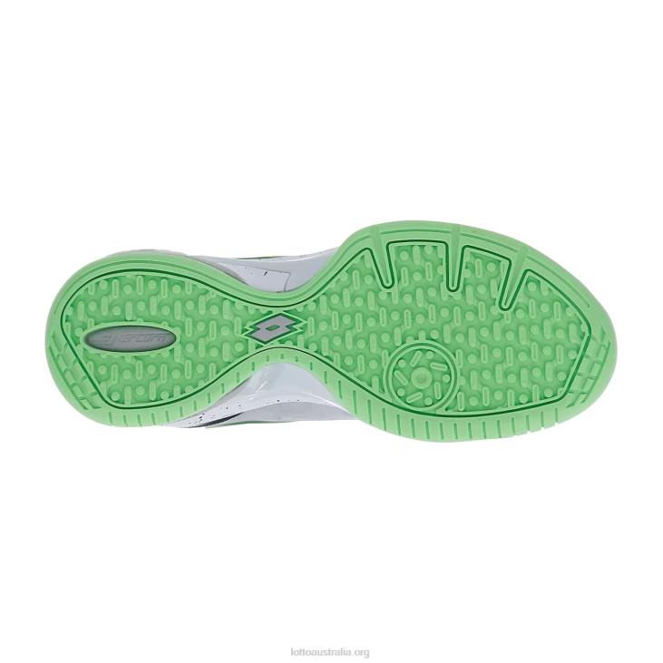 Women Lotto 204N778 All White/Green Apple Neo Superrapida 200 III W