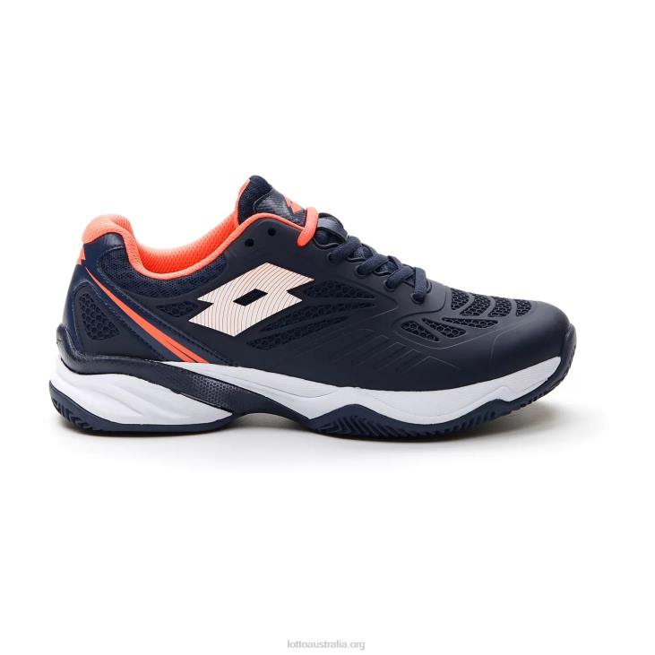 Women Lotto 204N780 Navy Blue/All White/Coral Fluo Superrapida 200 II Prt W