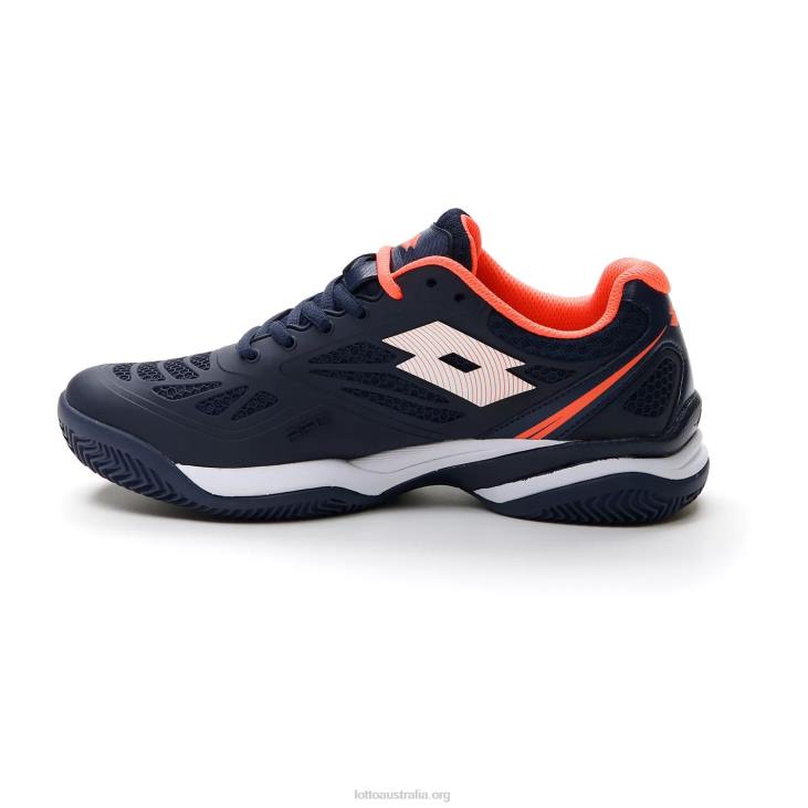 Women Lotto 204N780 Navy Blue/All White/Coral Fluo Superrapida 200 II Prt W
