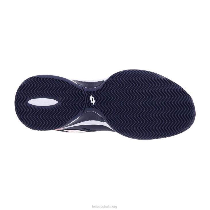 Women Lotto 204N780 Navy Blue/All White/Coral Fluo Superrapida 200 II Prt W