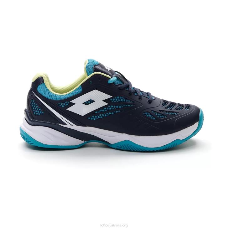 Women Lotto 204N781 Navy Blue/All White/Scuba Blue Superrapida 200 II Prt W