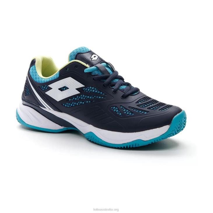 Women Lotto 204N781 Navy Blue/All White/Scuba Blue Superrapida 200 II Prt W