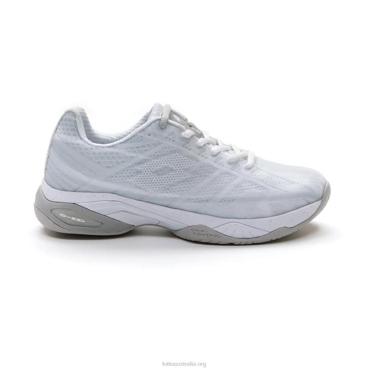Women Lotto 204N1370 All White/Silver Metal 2 White Mirage 300 Speed