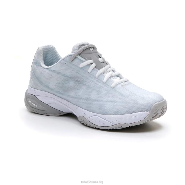 Women Lotto 204N1371 All White/Silver Metal 2 Mirage 300 Clay