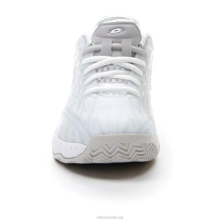 Women Lotto 204N1371 All White/Silver Metal 2 Mirage 300 Clay