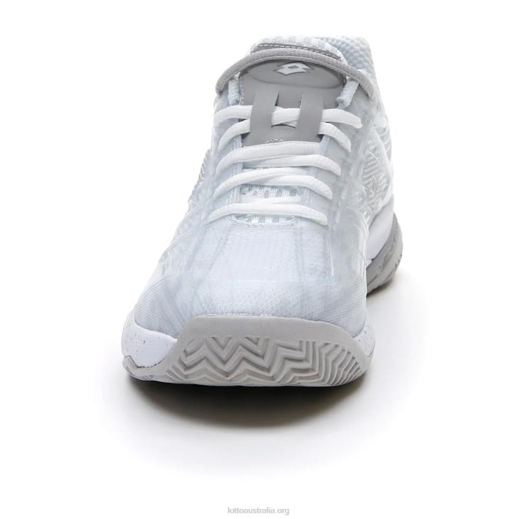 Women Lotto 204N1371 All White/Silver Metal 2 Mirage 300 Clay