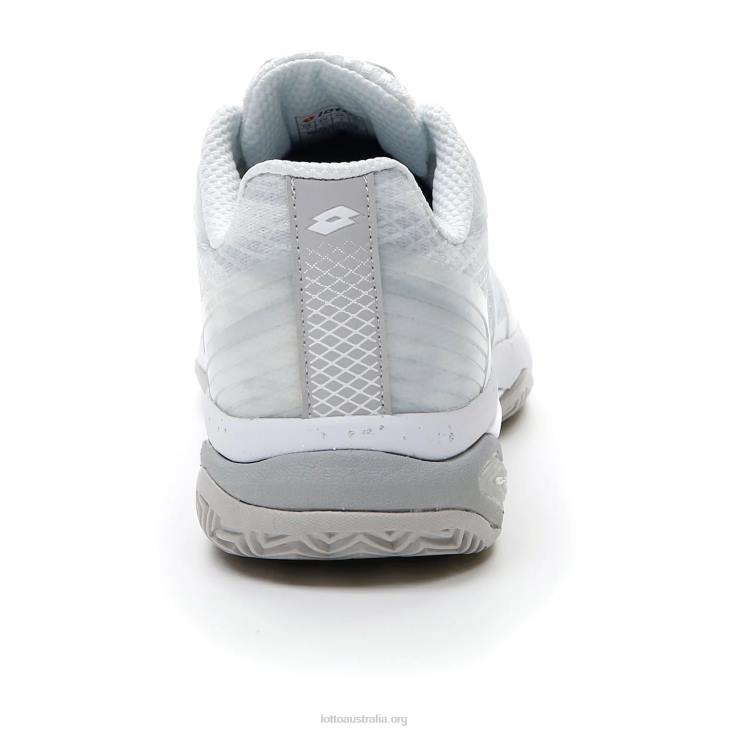 Women Lotto 204N1371 All White/Silver Metal 2 Mirage 300 Clay