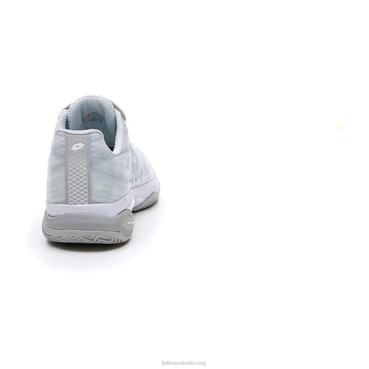 Women Lotto 204N1371 All White/Silver Metal 2 Mirage 300 Clay