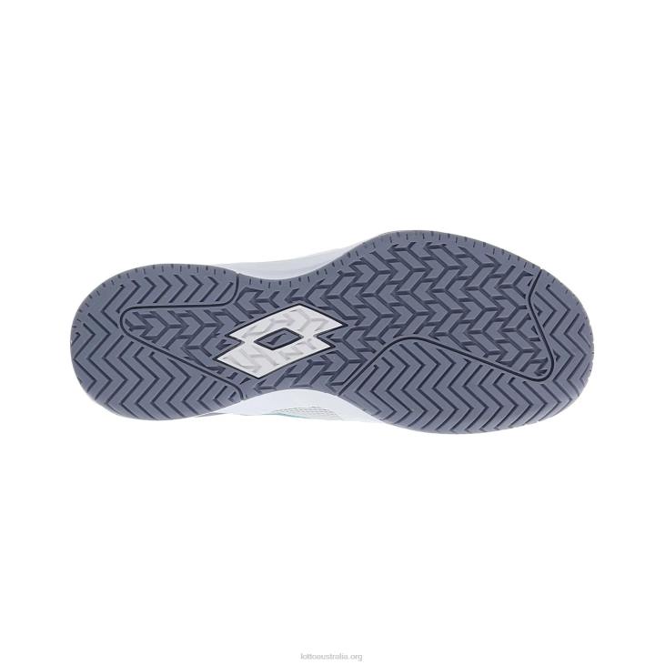 Women Lotto 204N1374 All White/Green 929C/Quicksilver Silver Mirage 200 Speed