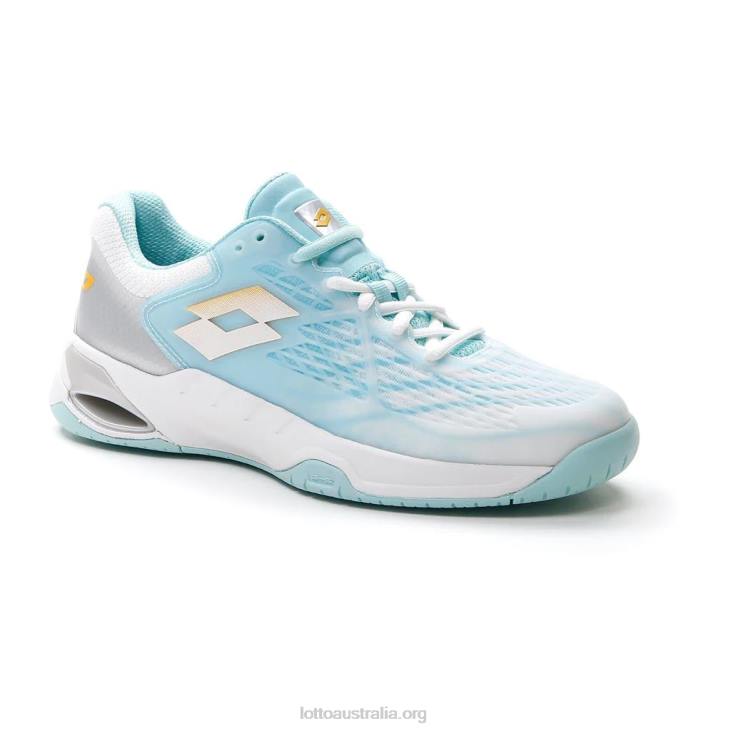 Women Lotto 204N1375 All White/Saffron/Blue Paradise Blue Mirage 100 Speed