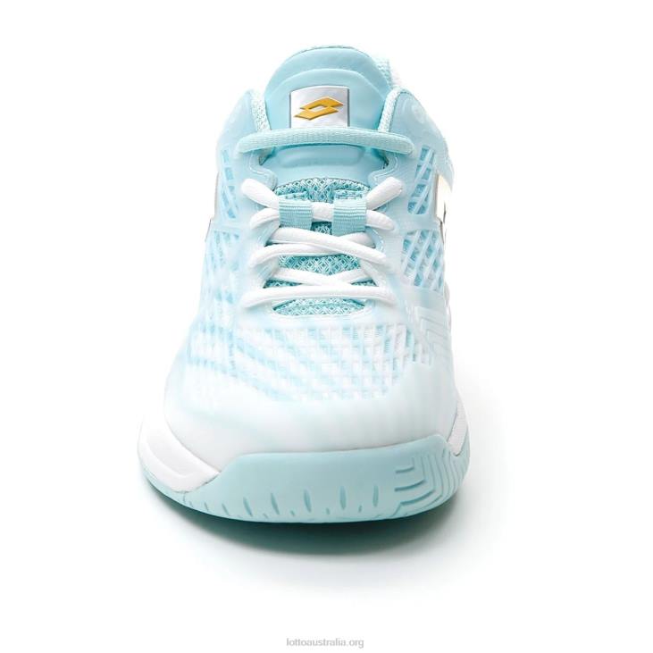 Women Lotto 204N1375 All White/Saffron/Blue Paradise Blue Mirage 100 Speed