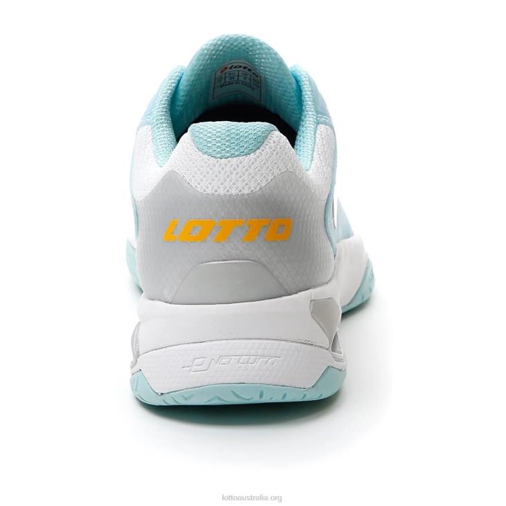 Women Lotto 204N1375 All White/Saffron/Blue Paradise Blue Mirage 100 Speed