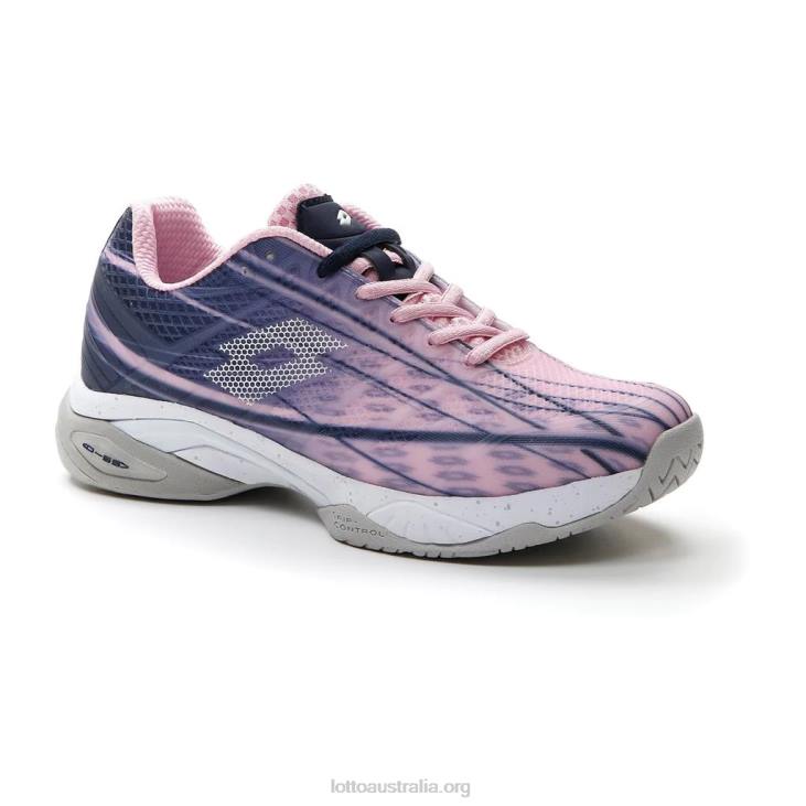 Women Lotto 204N1376 Pink 243C/All White/Navy Blue Pink Mirage 300 Speed