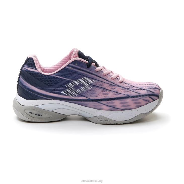 Women Lotto 204N1376 Pink 243C/All White/Navy Blue Pink Mirage 300 Speed