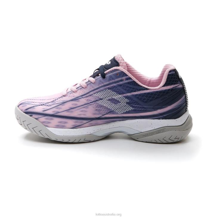 Women Lotto 204N1376 Pink 243C/All White/Navy Blue Pink Mirage 300 Speed