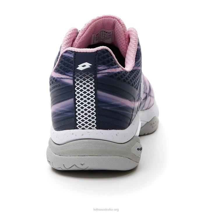 Women Lotto 204N1376 Pink 243C/All White/Navy Blue Pink Mirage 300 Speed