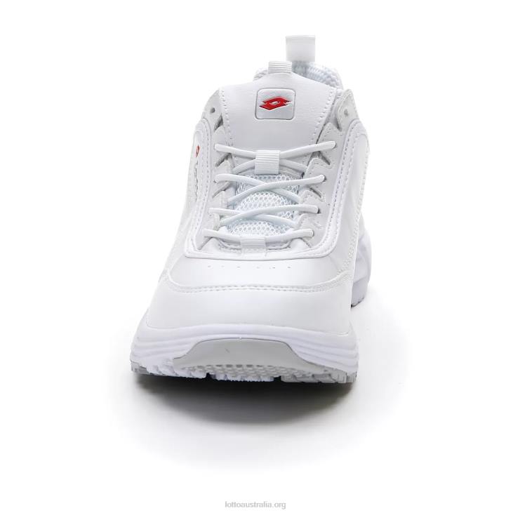 Women Lotto 204N725 All White/Flame Red Love Ride Prime II W