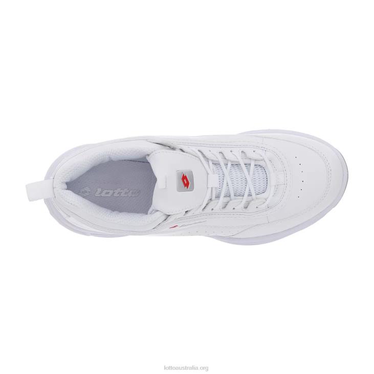 Women Lotto 204N725 All White/Flame Red Love Ride Prime II W