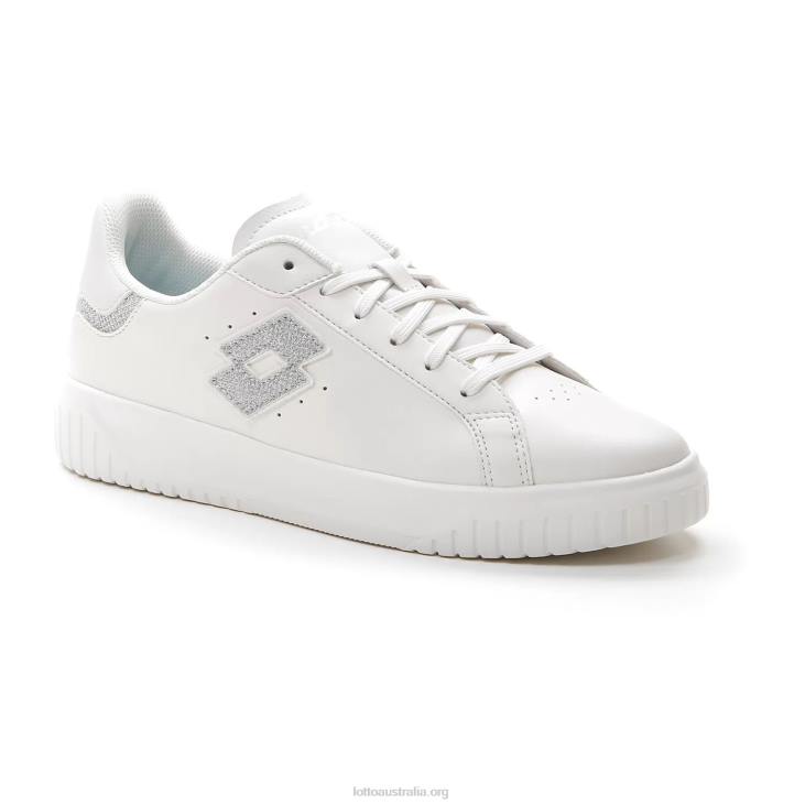 Women Lotto 204N730 White/Silver Metal 2 Venus Amf II Glitter W