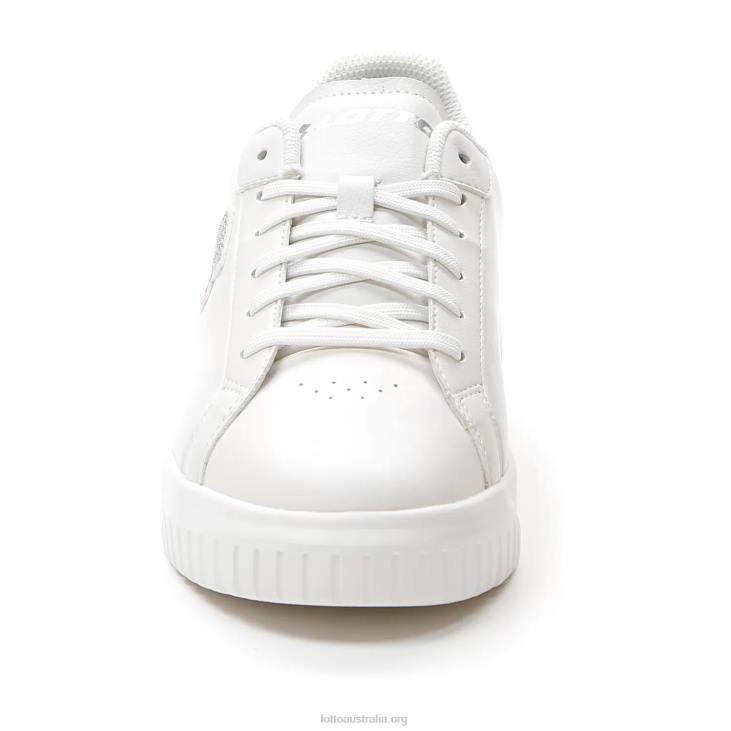 Women Lotto 204N730 White/Silver Metal 2 Venus Amf II Glitter W