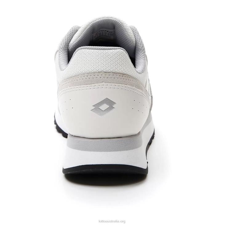 Women Lotto 204N741 White/Silver Metal 2 Trainer Wedge III W