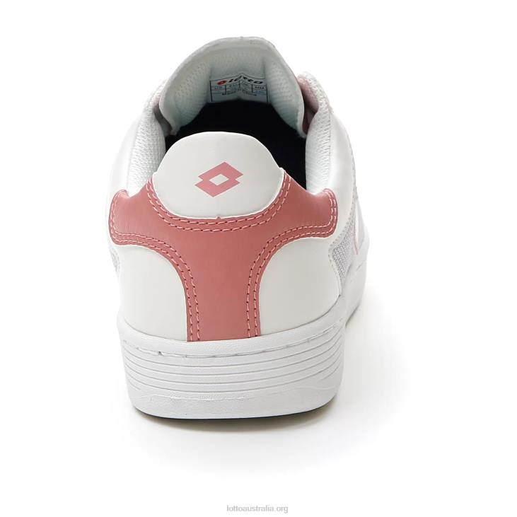 Women Lotto 204N744 White/Rosette 1973 Amf Evo VI Net W