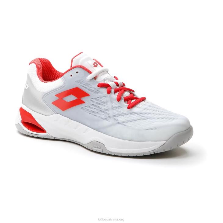 Women Lotto 204N753 All White/Red Poppy Mirage 100 Spd W