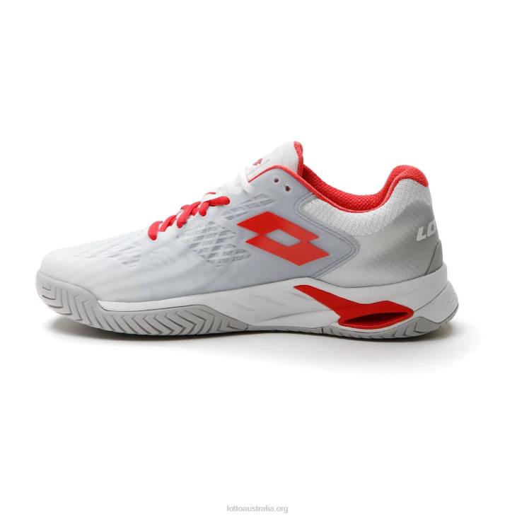 Women Lotto 204N753 All White/Red Poppy Mirage 100 Spd W