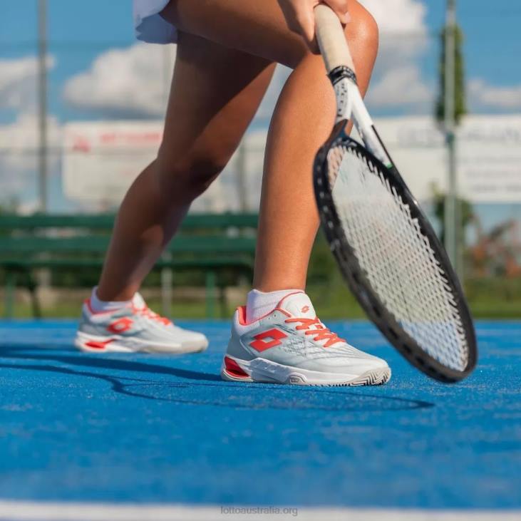 Women Lotto 204N753 All White/Red Poppy Mirage 100 Spd W