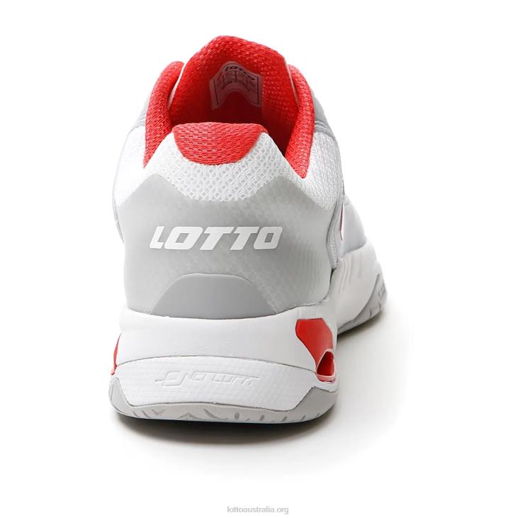 Women Lotto 204N753 All White/Red Poppy Mirage 100 Spd W