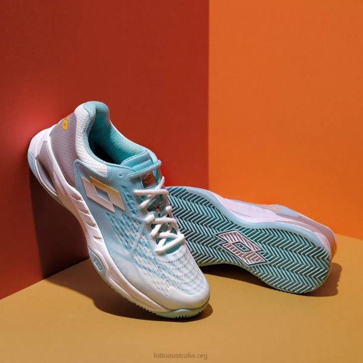 Women Lotto 204N756 All White/Saffron/Blue Paradise Mirage 100 Cly W